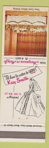 Matchbook Cover - Kay Smith Catering Wedding girlie Miami FL