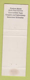Matchbook Cover - Speedway Auto Top Union NJ pinup
