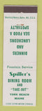 Matchbook Cover - Spiller's Restaurant York Beach ME