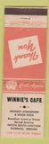 Matchbook Cover - Winnie's Cafe Florence OR