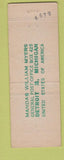 Matchbook Cover - Fisher's Skelly oil gas Cedar Rapids IA
