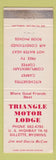 Matchbook Cover - Triangle Motor Lodge Gillette WY