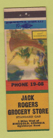 Matchbook Cover - Jack Rogers Grocery Store Ringgold GA Standard oil gas