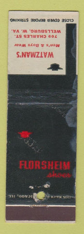 Matchbook Cover - Florsheim Shoes Watzman's Wellsburg WV WEAR