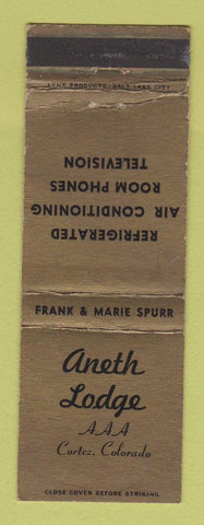 Matchbook Cover - Aneth Lodge Cortez Colorado