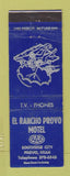 Matchbook Cover - El Rancho Provo Motel UT girlie