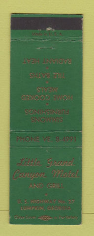 Matchbook Cover - Little Grand Canyon Motel Lumpkin GA