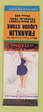 Matchbook Cover - Franklin Liquor Store TN low phone # pinup