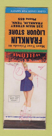 Matchbook Cover - Franklin Liquor Store TN low phone # pinup