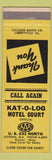 Matchbook Cover - Kato O Log Motel Court Dothan AL