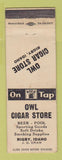 Matchbook Cover - Owl Cigar Store Rigby ID WEAR