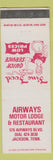 Matchbook Cover - Airways Motor Lodge Jackson TN