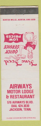 Matchbook Cover - Airways Motor Lodge Jackson TN
