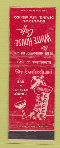 Matchbook Cover - White House Cafe Deming NM WORN