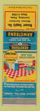 Matchbook Cover - Armstrong Linoleum Busser Supply Lewisburg PA WORN