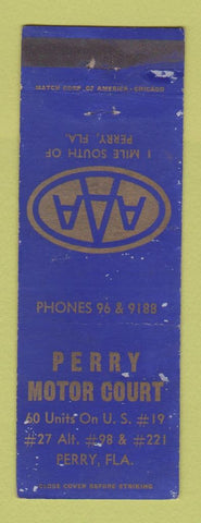 Matchbook Cover - Perry Motor Court Perry FL
