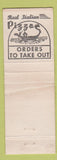 Matchbook Cover - Twin Oak's Restaurant Clarksburg WV pizza