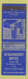 Matchbook Cover - Strawberry Motel Strawberry Point IA low phone #