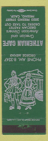 Matchbook Cover - Athenian Cafe Fresno CA