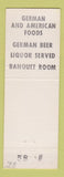 Matchbook Cover - Huck's Bavarian Village Redford MI