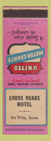 Matchbook Cover - Cross Roads Motel DeWitt IA