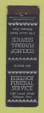 Matchbook Cover - Egelhof Funeral Home Dubuque IA low phone # Merchants