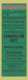 Matchbook Cover - Lido Restaurant Newark NJ