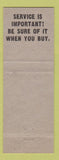 Matchbook Cover - A1 Refrigeration Sales Service Muncie IN