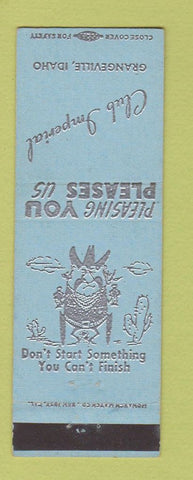 Matchbook Cover - Club Imperial Grangeville ID