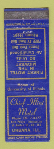 Matchbook Cover - Chief Illini Motel Urbana IL WEAR