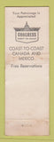 Matchbook Cover - Crown Motel Portland OR WEAR