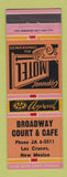 Matchbook Cover - Broadway Court Cafe Las Cruces NM