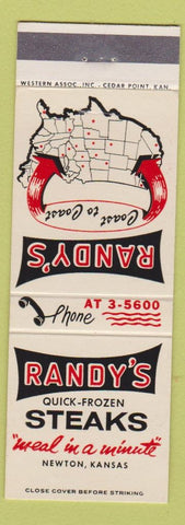 Matchbook Cover - Randy's Steaks Newton KS