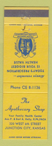 Matchbook Cover - Apothecary Shop Junction KS