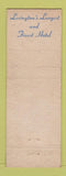Matchbook Cover - Phoenix Hotel Lexington KY