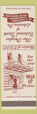 Matchbook Cover - Peoples National Bank Lebanon PA girlie