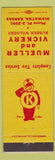 Matchbook Cover - Mueller And Vickery Hiawatha KS Rubber Welding