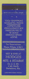 Matchbook Cover - Hodges Motel Restuarant Statesboro GA