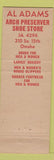 Matchbook Cover - Al Adams Sleby Arch Shoes Omaha NE