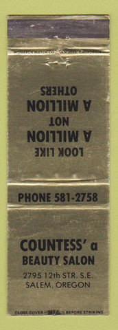 Matchbook Cover - Countess Beauty Salon Salem OR