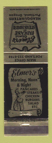 Matchbook Cover - Elmer's Colonial Pancake Steak House Portland OR
