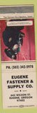 Matchbook Cover - Eugene Fastener Supply Eugene OR