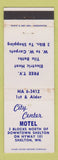 Matchbook Cover - City Center Motel Shelton WA