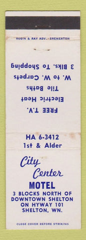 Matchbook Cover - City Center Motel Shelton WA