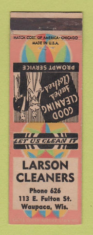 Matchbook Cover - Larson Cleaners Waupaca WI