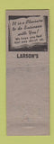 Matchbook Cover - Larson Cleaners Waupaca WI