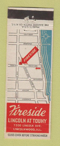 Matchbook Cover - Fireside Lincolnwood IL