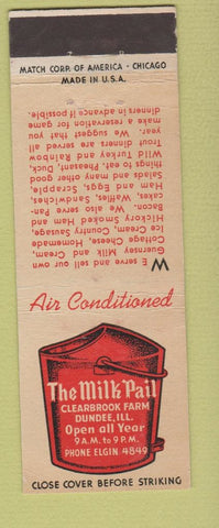 Matchbook Cover - Milk Pail Dundee IL