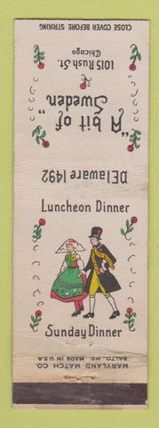 Matchbook Cover - A Bit of Sweden Chicago IL