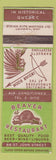 Matchbook Cover - Beaver Restaurant Buebec City QC
